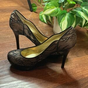 Guess Black Lace Women's Heels